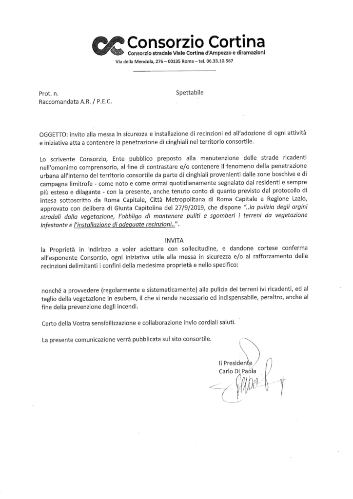 Lettera ai Privati